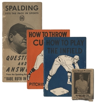 1930s-1940s Babe Ruth Advertising Memorabilia Pieces (4 Items)